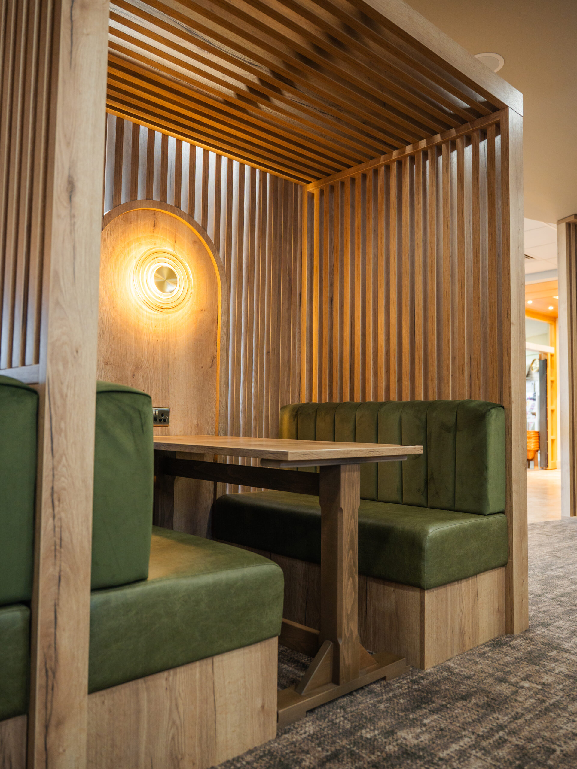 booth seating potters resorts five lakes Carter Newlove