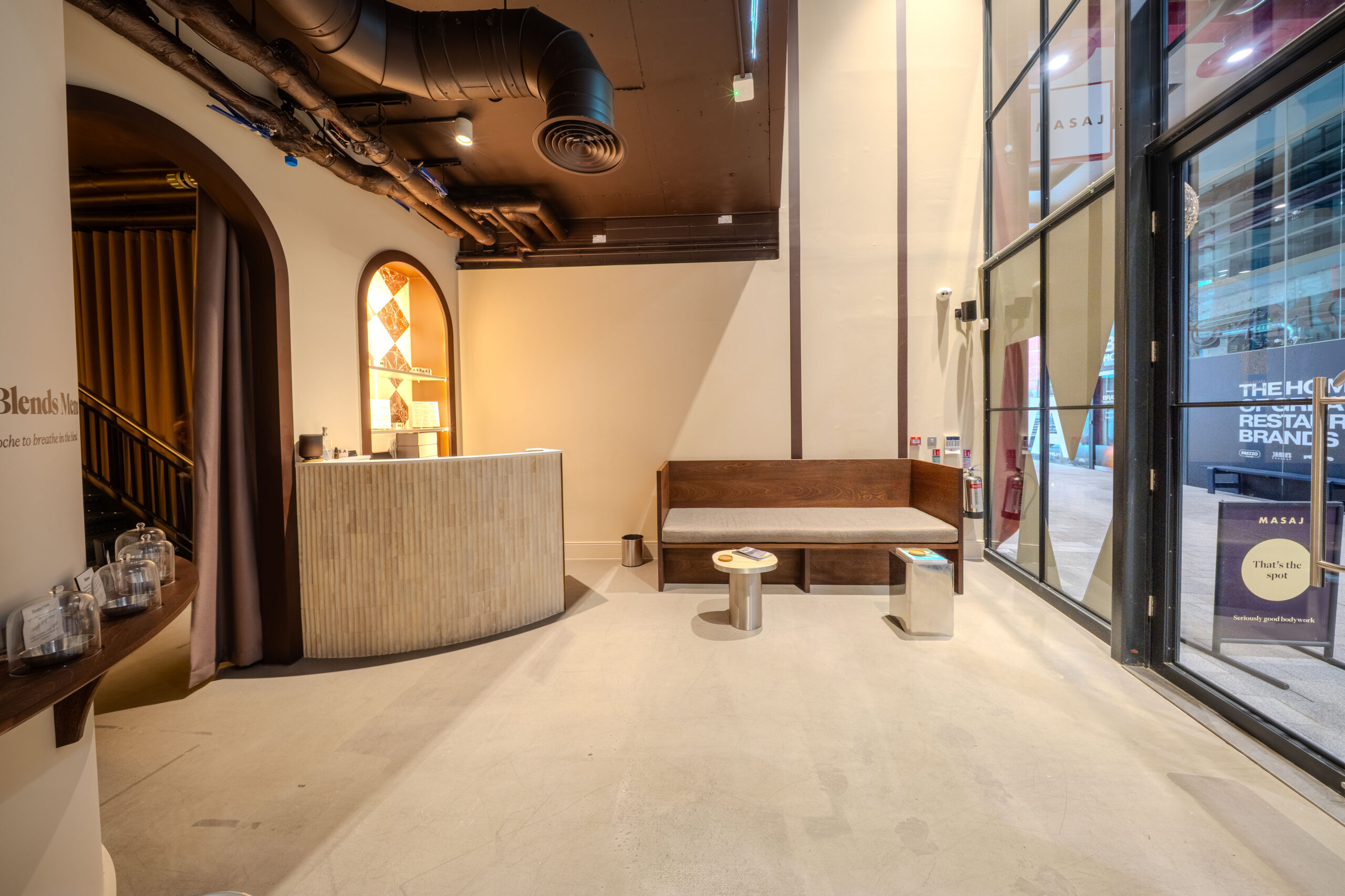Masaj Islington Fit-Out by Carter Newlove Interiors Downstairs Reception