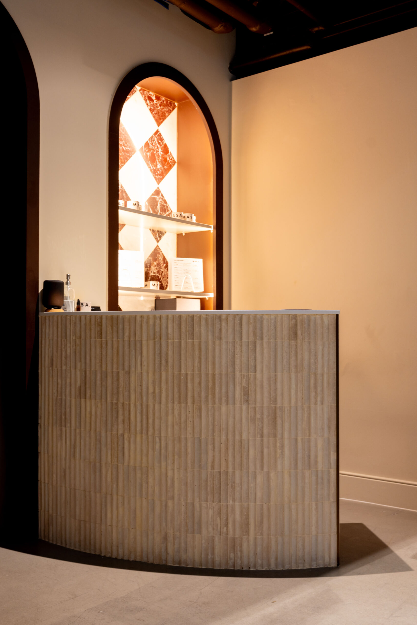Masaj Islington Fit-Out by Carter Newlove Interiors Reception Area
