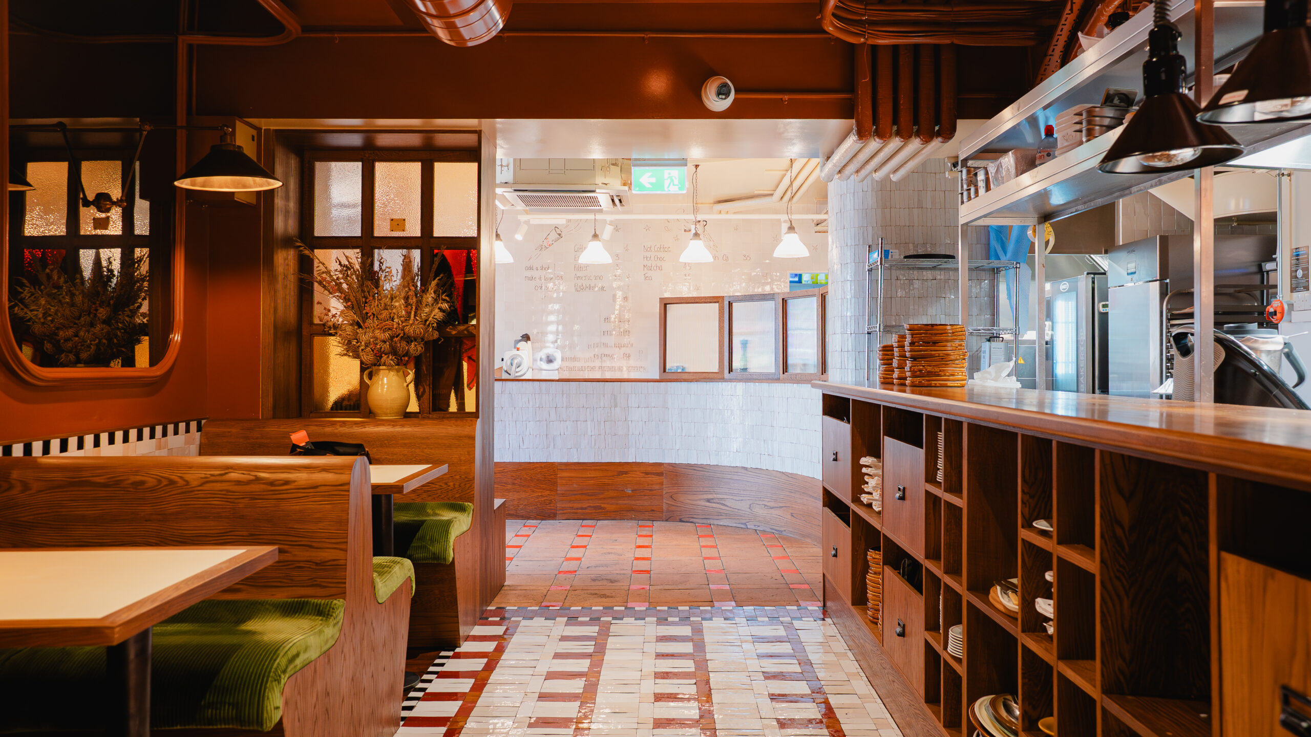 Restaurant looking into Bakery